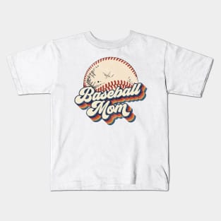 Retro Baseball Mom Mother's Day Kids T-Shirt